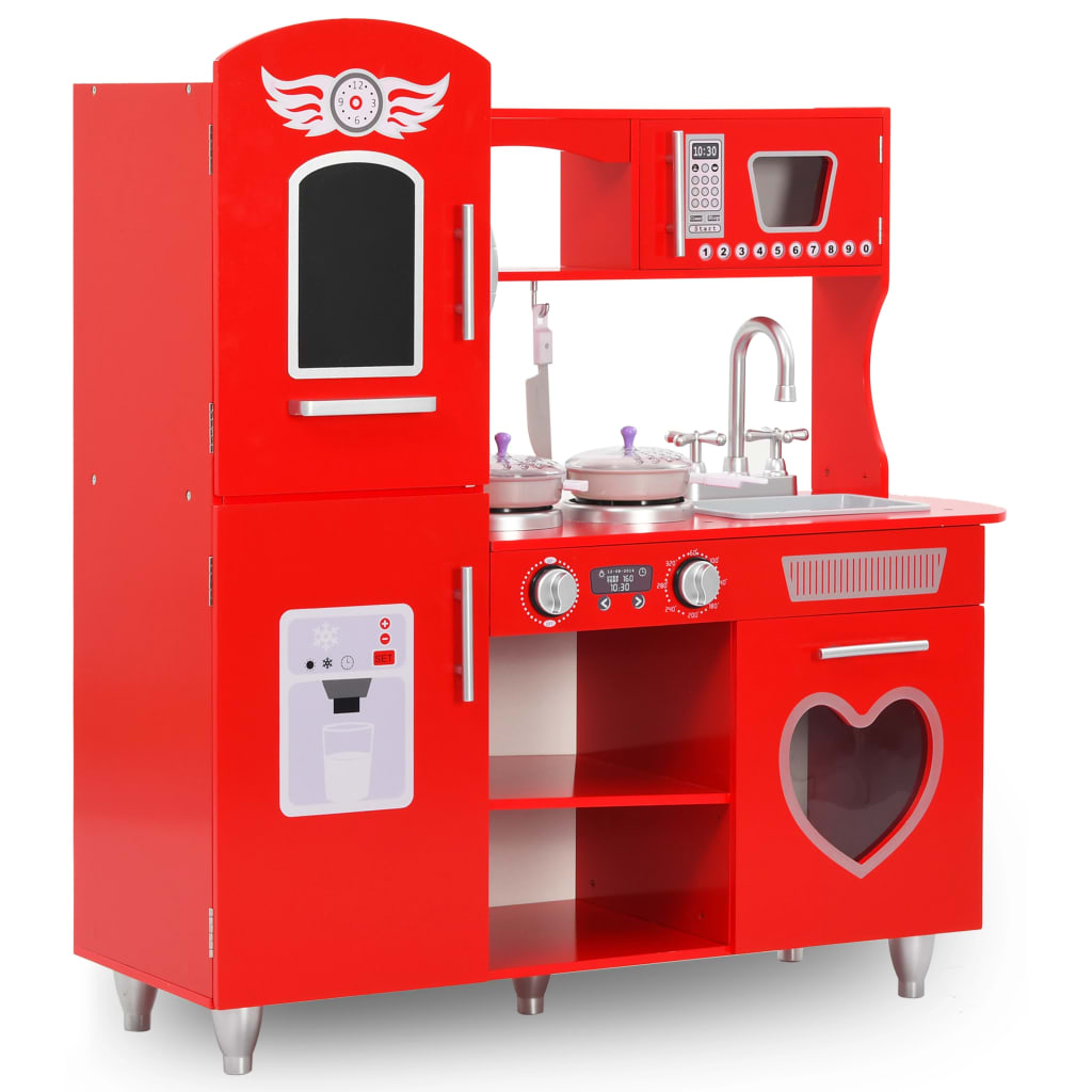 Red wooden deals play kitchen