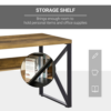 120cm HOMCOM home office desk with storage shelf
