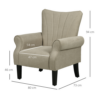 Beige HOMCOM armchair high back and padded arms