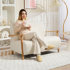 Cream HOMCOM two seater sofa in Nordic style