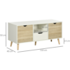 HOMCOM TV cabinet with two storage cupboards and drawer