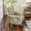 HOMCOM beige armchair padded seat detail