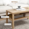 HOMCOM coffee table open shelf storage detail