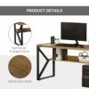 HOMCOM computer workstation with K-shaped steel legs