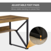HOMCOM writing desk with lower storage shelf