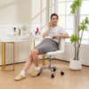 Heavy duty reclining office chair with footrest grey 1