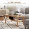 Natural wood effect HOMCOM coffee table living room