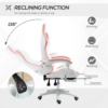 Vinsetto pink racing style gaming chair side view