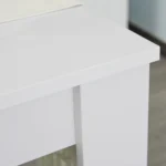 3 Piece Dining Table Set With 2 Benches White Kitchen Breakfast Furniture