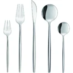 30pc Cutlery Dinner Set Stainless Steel Metal Stand Rack Forks Tea Spoons Polish