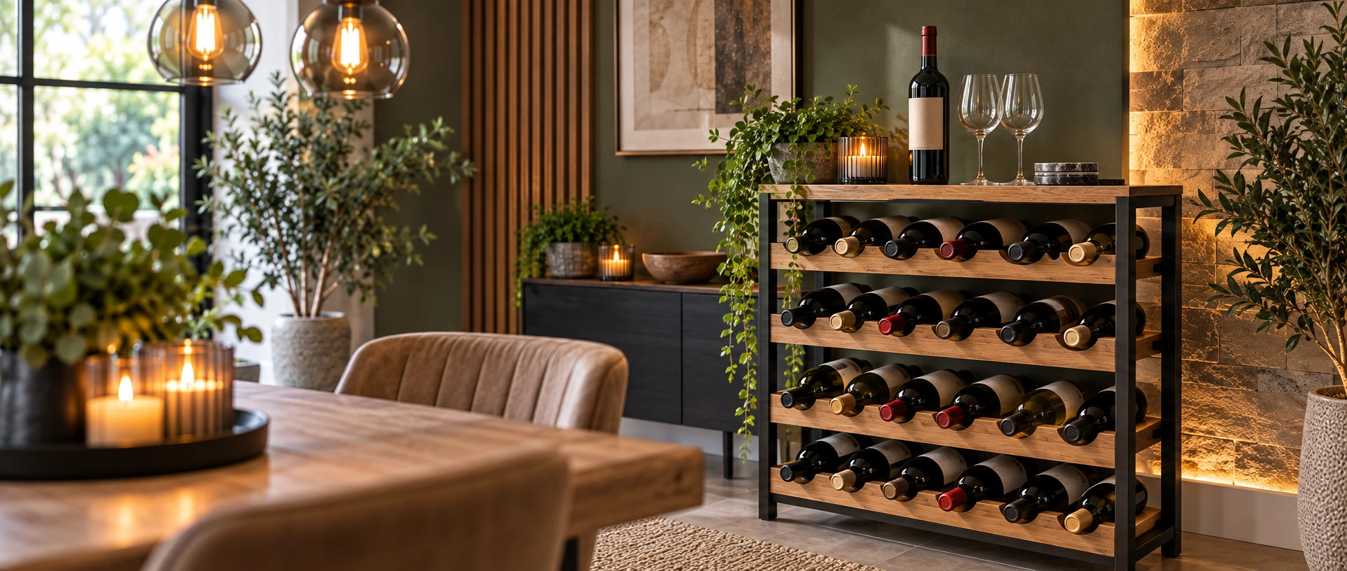 Cosy Wine Nook with Rustic Charm wine rack for sale in london