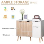 Four compartment sideboard for home storage