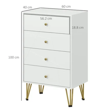 Modern chest of drawers with spacious storage drawers