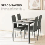 Space Saving 4 Seater Kitchen and Dining Room Furniture Set