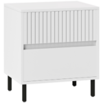 White 2 Drawer Bedside Table