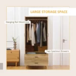 modern wardrobe with drawers