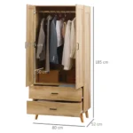 natural bedroom wardrobe