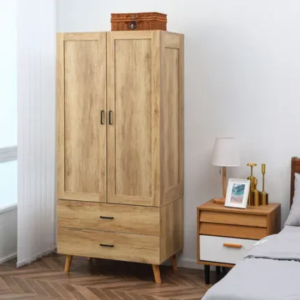 wardrobe with hanging rail