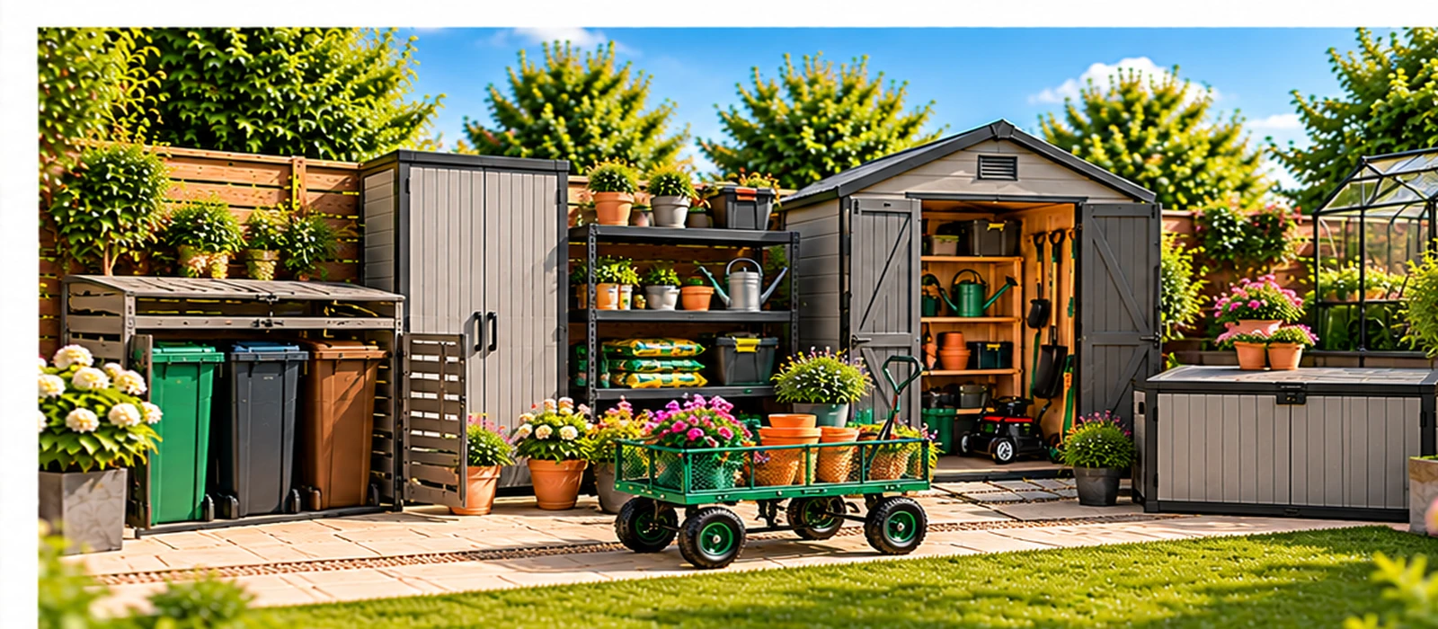 Keep garden tools, equipment and outdoor essentials organised.